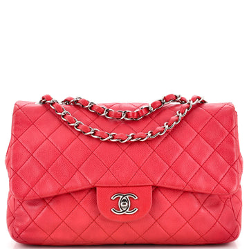 Chanel Classic Single Flap Bag Quilted Caviar Jumbo