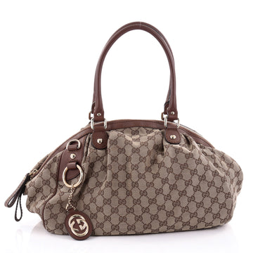 Gucci Sukey Boston Bag GG Canvas Brown 2335701