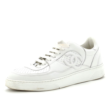Chanel Women's CC Low-Top Sneakers Perforated Leather