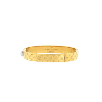 Louis Vuitton Nanogram Cuff Bracelet Metal Gold 2336121