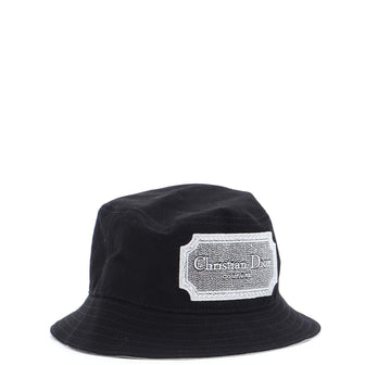 Christian Dior Christian Dior Couture Bucket Hat Embroidered Canvas