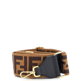 Fendi Strap You Shoulder Strap Zucca Canvas with Leather