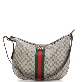 Gucci Ophidia Half Moon Hobo GG Coated Canvas Large