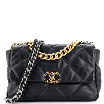 Chanel 19 Flap Bag Quilted Leather Large