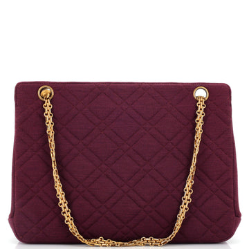 Chanel Vintage Mademoiselle Chain Zip Tote Quilted Jersey Medium