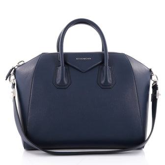 Givenchy Antigona Bag Leather Medium Blue 2337102