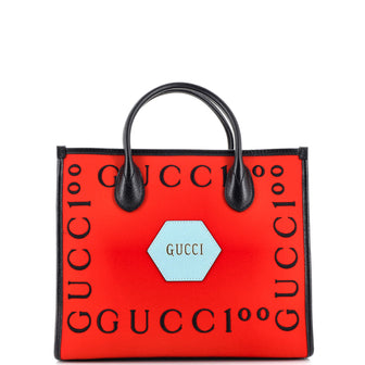 Gucci 100 Tote Embroidered Felt Small