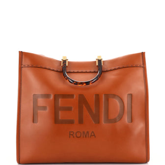 Fendi Sunshine Shopper Tote Leather Large