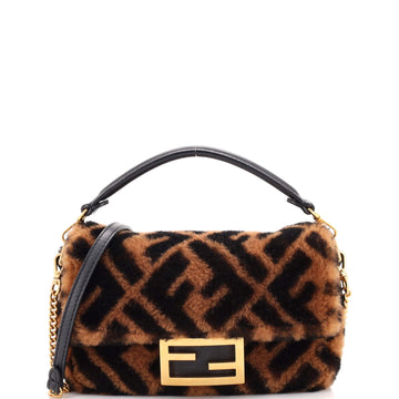 Fendi Baguette NM Bag Zucca Shearling Mini