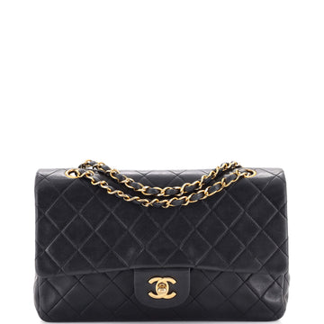 Chanel Vintage Classic Double Flap Bag Quilted Caviar Medium