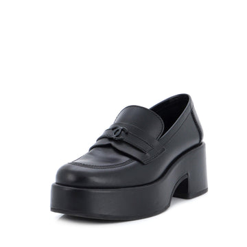 Chanel Women's CC Platform Loafers Leather