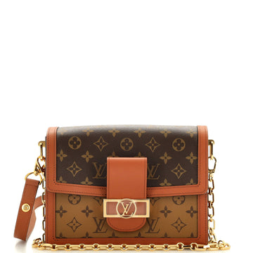 Louis Vuitton Dauphine Shoulder Bag Reverse Monogram Canvas MM