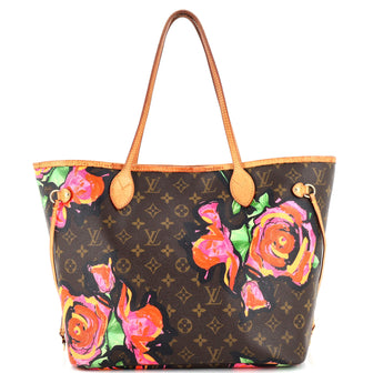 Louis Vuitton Neverfull Tote Limited Edition Monogram Roses MM