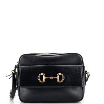 Gucci Horsebit 1955 Flap Pocket Camera Bag Leather Small
