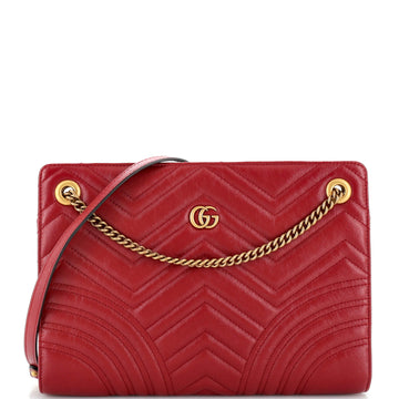 Gucci GG Marmont Accordion Shoulder Bag Matelasse Leather Medium