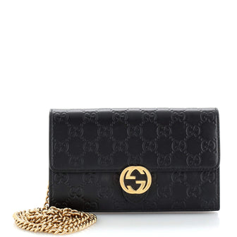 Gucci Icon Wallet on Chain Guccissima Leather