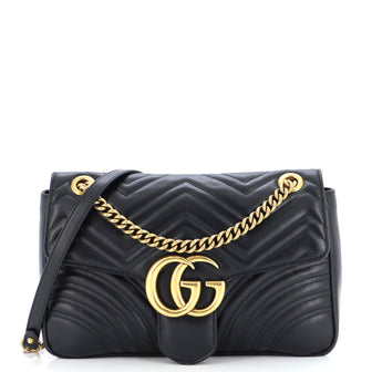 Gucci GG Marmont Flap Bag Matelasse Leather Medium