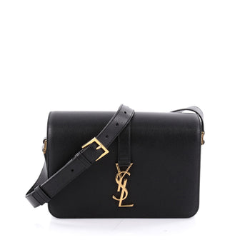 Saint Laurent Monogram Universite Handbag Leather Medium Black 2339001
