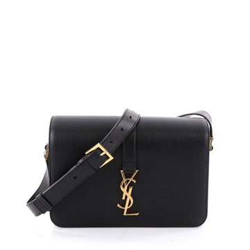 Saint Laurent Monogram Universite Handbag Leather Medium Black 2339001