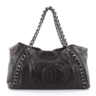 Chanel Modern Chain Tote Caviar East West Brown