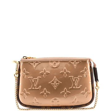 Louis Vuitton Pochette Accessoires Monogram Vernis with Monogram Canvas Mini