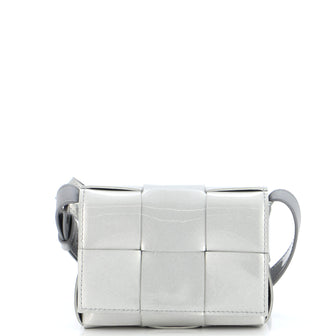 Bottega Veneta Cassette Crossbody Bag Maxi Intrecciato Leather Candy