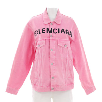 Balenciaga Women's Logo Oversized Jacket Denim