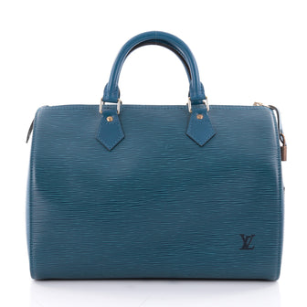 Louis Vuitton Speedy Handbag Epi Leather 30 Blue 2340002