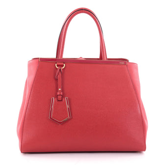 Fendi 2Jours Handbag Leather Medium Red 2340103