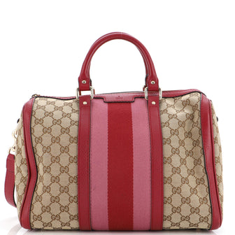 Gucci Vintage Web Boston Bag GG Canvas Medium