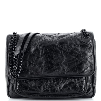 Saint Laurent Niki Chain Flap Bag Leather Medium