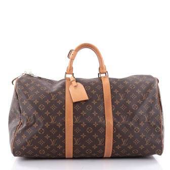 Louis Vuitton Keepall Bag Monogram Canvas 50 Brown