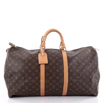 Louis Vuitton Keepall Bag Monogram Canvas 55 Brown