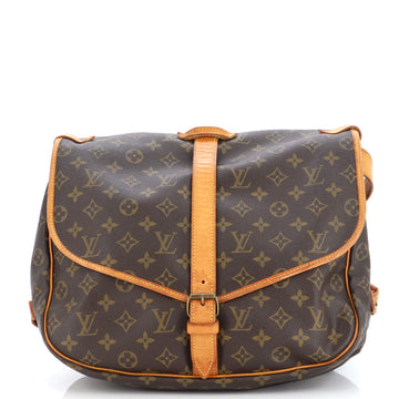 Louis Vuitton Saumur Handbag Monogram Canvas 35