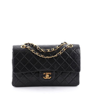 Chanel Classic Double Flap Bag Quilted Lambskin Medium Black