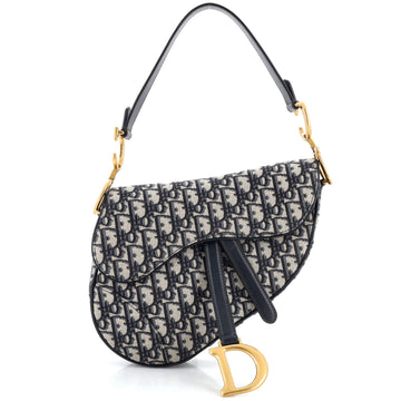 Christian Dior Saddle Handbag Oblique Canvas Medium