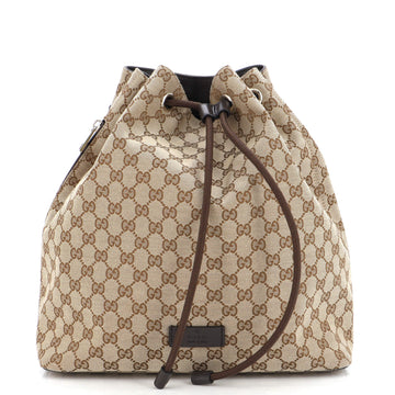 Gucci Drawstring Backpack (Outlet) GG Canvas Medium