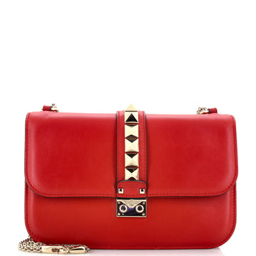 Valentino Garavani Glam Lock Shoulder Bag Leather Medium