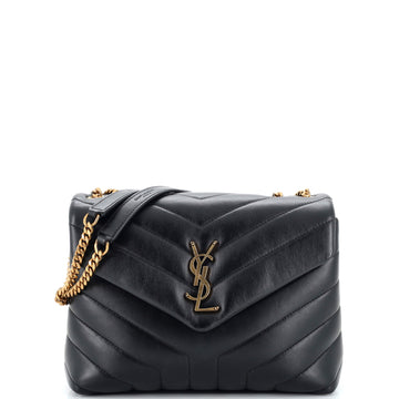 Saint Laurent Loulou Shoulder Bag Matelasse Chevron Leather Small