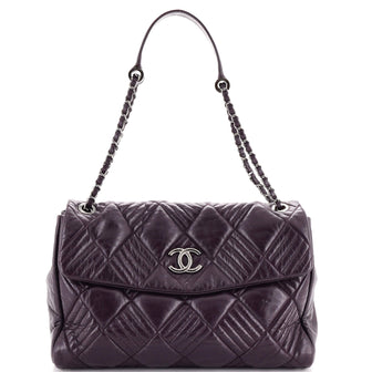 Chanel In and Out Flap Bag Quilted Lambskin Maxi