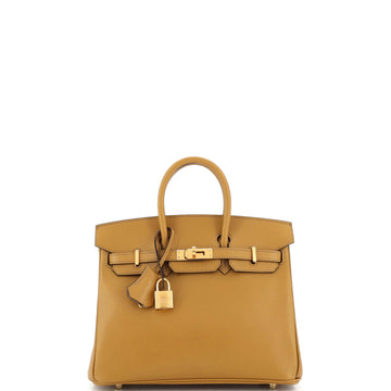 Hermes Birkin Handbag Brown Tadelakt with Gold Hardware 25