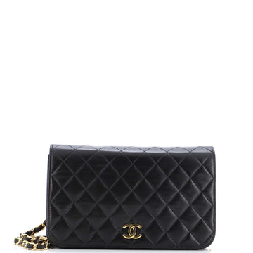 Chanel Vintage Full Flap Bag Quilted Lambskin Medium