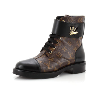 Louis Vuitton Women's Wonderland Flat Ranger Boots Monogram Canvas and Leather
