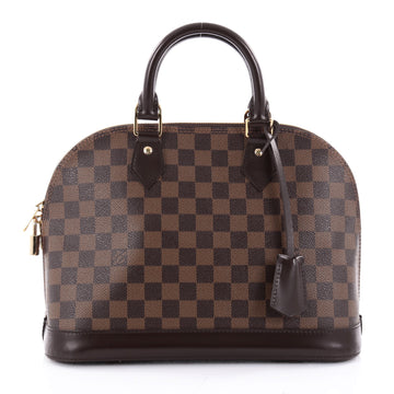 Louis Vuitton Alma Handbag Damier PM Brown