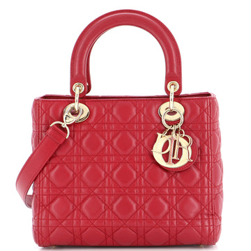 Christian Dior Lady Dior Bag Cannage Quilt Lambskin Medium