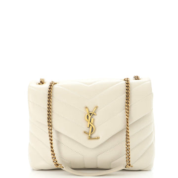 Saint Laurent Loulou Shoulder Bag Matelasse Chevron Leather Small