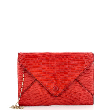 The Row Envelope Chain Crossbody Bag Lizard Small