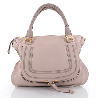 Chloe Marcie Shoulder Bag Leather Large Pink 2341902
