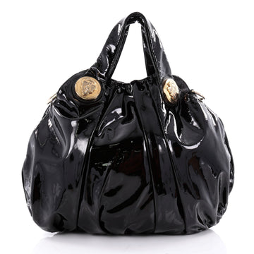 Gucci Hysteria Convertible Top Handle Bag Patent Large Black 2342102