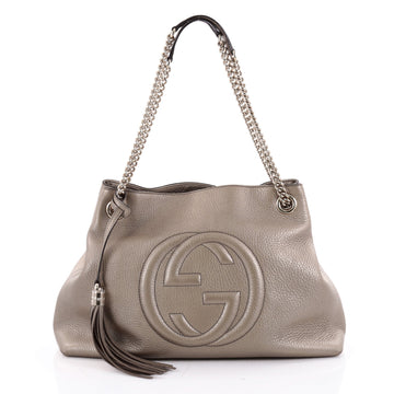 Gucci Soho Shoulder Bag Chain Strap Leather Medium Gold 2342105